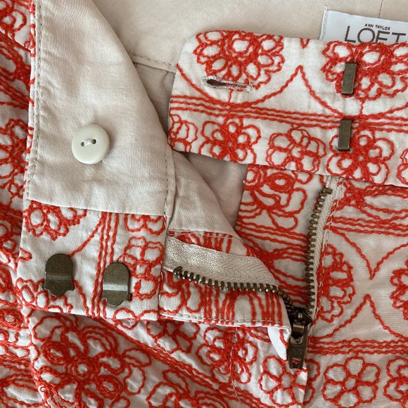Ann Taylor LOFT Embroidered Cotton Shorts - Picture 3 of 4